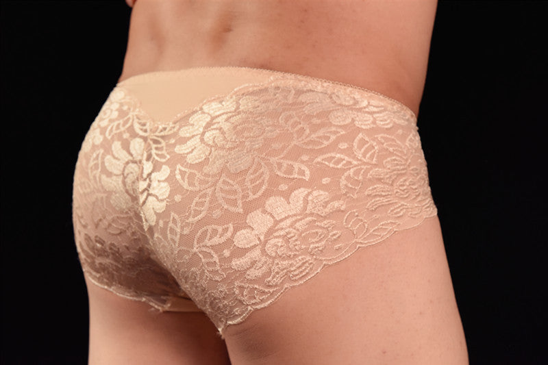 Little Red Luxury Men's Underwear Breathable Lace Sexy Briefs Pure Cotton Plus Size U Pouch Bag Underwear Shorts