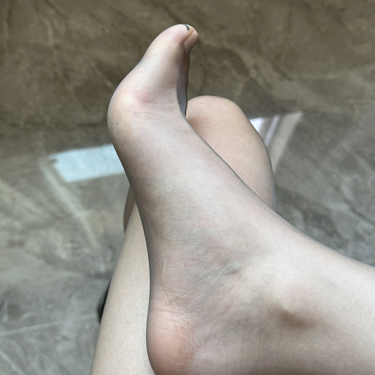 0D Ultra-thin Transparent Black Floral Silk Stockings7.6Small Size Upgraded Silky Smooth Light Black145-165cm