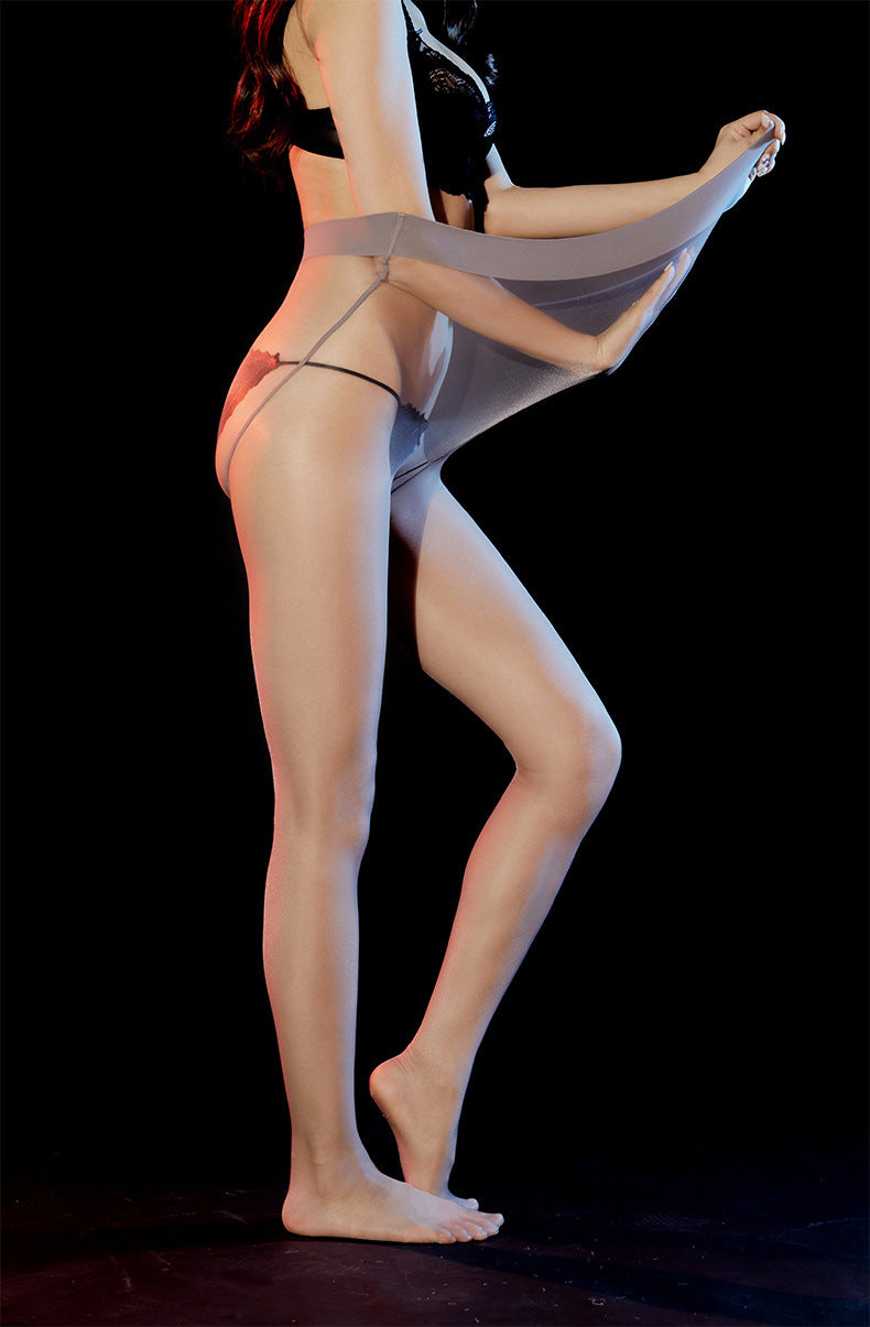 【Capacity】Plus-size Stockings Wearable200Jin Fat MM Ultra-thin Core-spun Yarn Invisible Fully Transparent Women's Summer U Crotch Shape