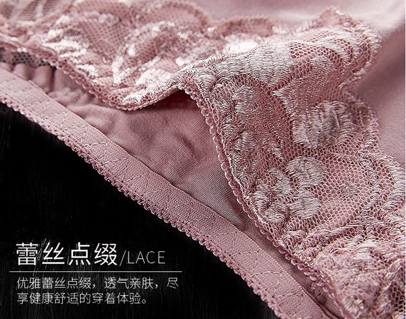 Little Red Luxury Men's Underwear Breathable Lace Sexy Briefs Pure Cotton Plus Size U Pouch Bag Underwear Shorts