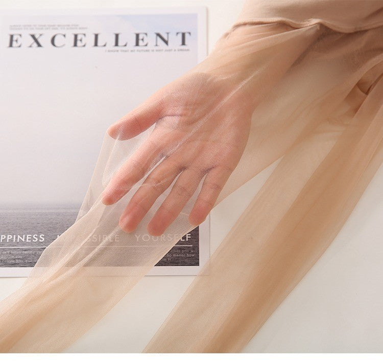 0D Transparent file360Ultra-thin Seamless Stockings Summer Thin Full Transparent Women's Socks Toe Transparent Seamless Pantyhose