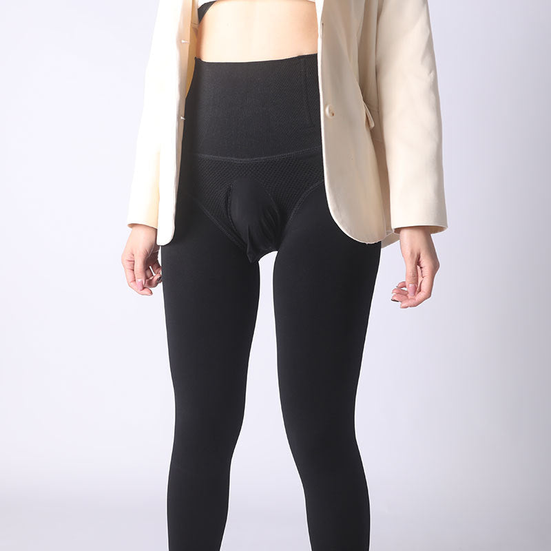 Autumn Winter Japanese Style Sexy Sheer Leggings Men's Slim Fit Bare Leg Artifact High Waist Tummy Control Fleece Lined Thickened Pantyhose