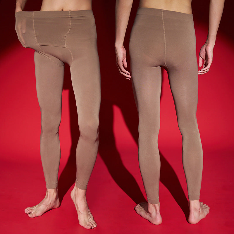 Autumn and Winter Men's Stockings jj Pantyhose Set200D Velvet Warm Stockings Sexy Erotic Tight Bottoming Socks