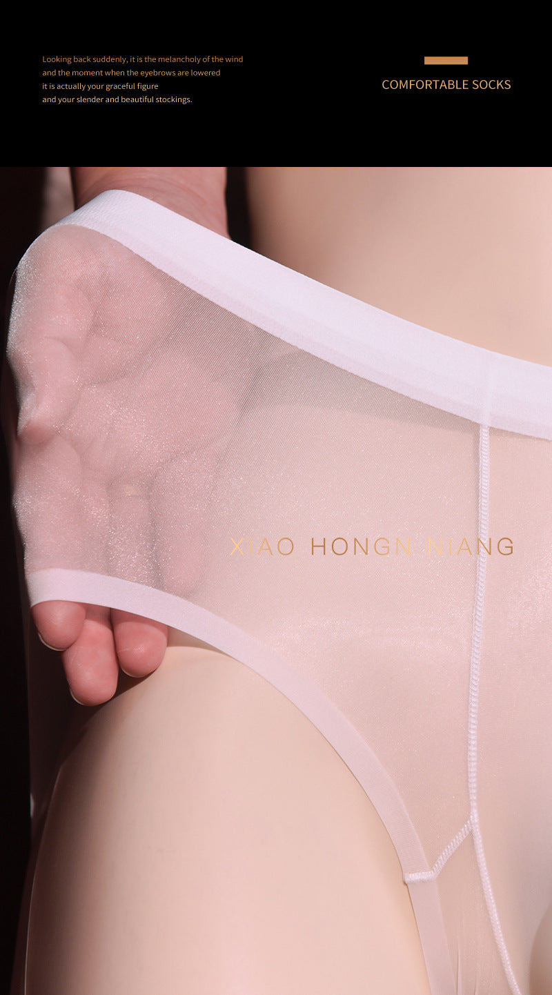 XHN8001Ice Silk Men's Underwear Sexy See-through Fully Transparent Briefs Cool Silky Flowing Sexy Underwear
