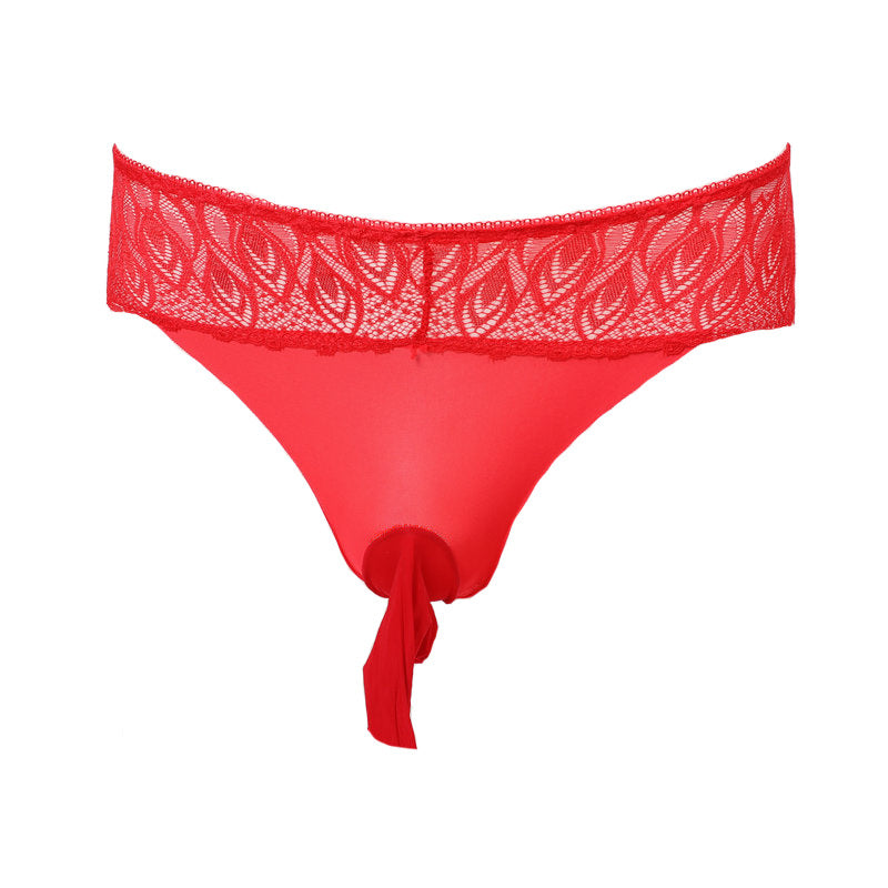 Men's Ice Silk Underwear Lace Sexy Ultra-thin Breathable Seamless Briefs Men's Underwear jj Sexy Stockings and Panties Set