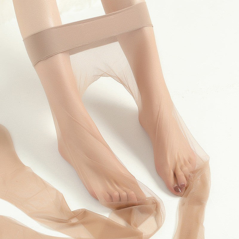 0D Transparent file360Ultra-thin Seamless Stockings Summer Thin Full Transparent Women's Socks Toe Transparent Seamless Pantyhose