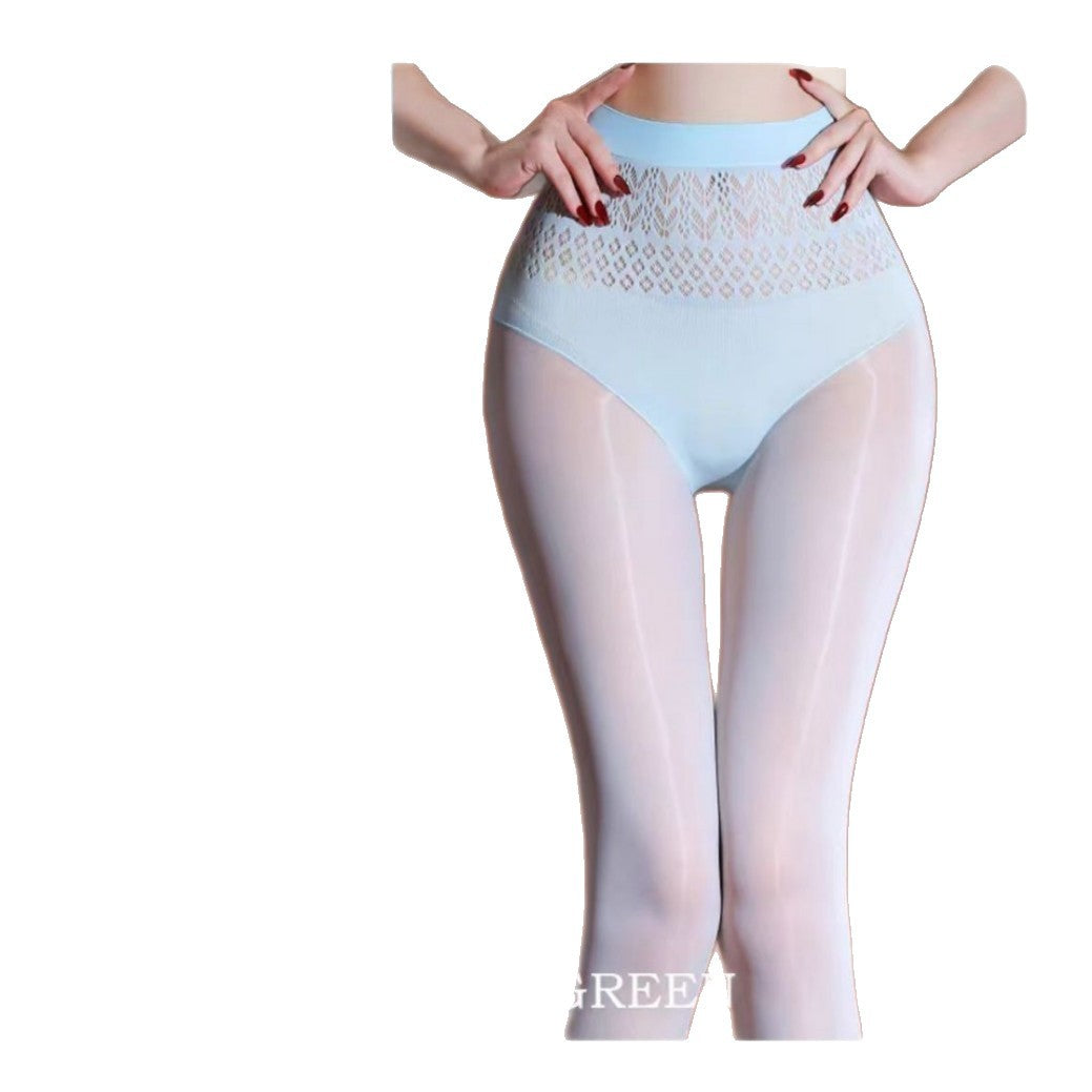 900Breathable Oil Gloss Apple V Sheep Oil Socks Seamless Pantyhose Sheep Oil Socks Mesh Shiny Spring and Autumn Pantyhose