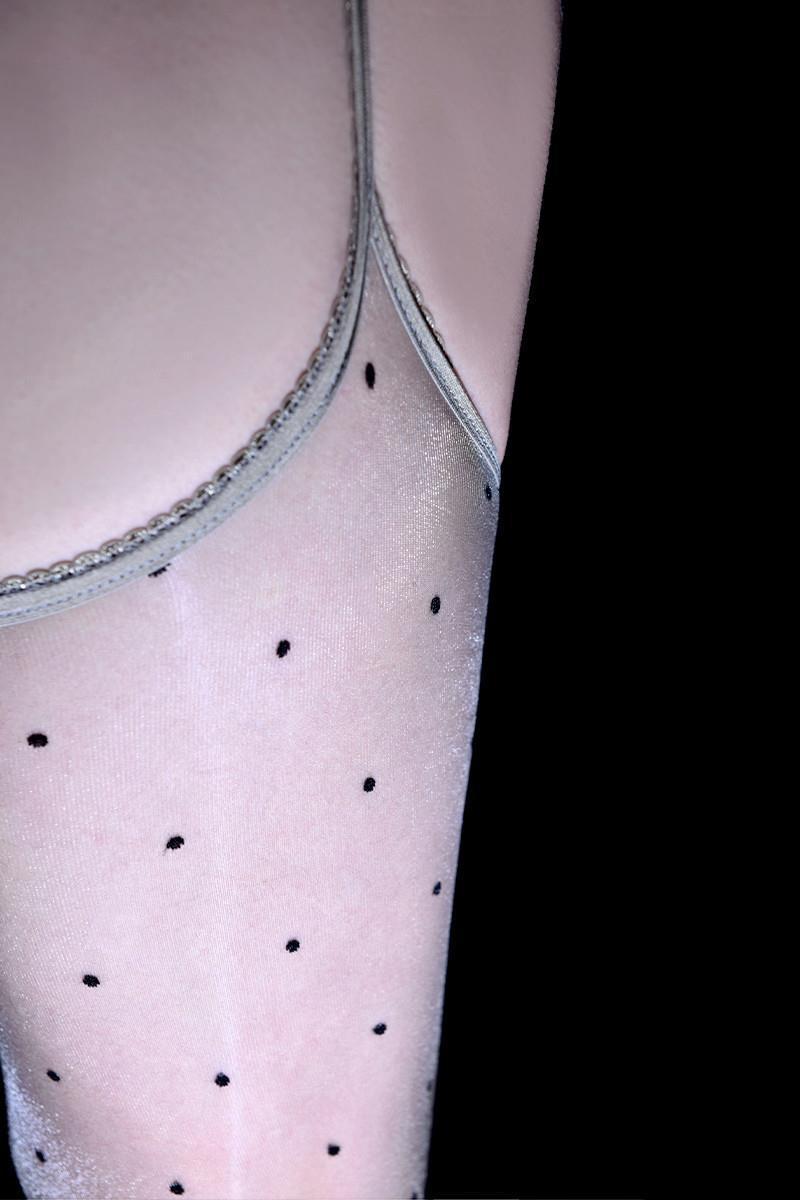 Little Matchmaker Royal Sister1D Aurora One-Piece Glossy Sexy Garter Stockings Hot Girl Polka Dot Lace Long Stockings for Women