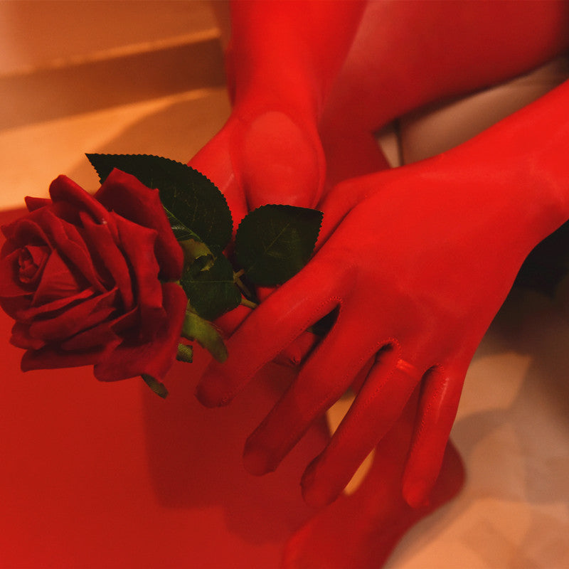 912Needle8d Shiny and silky men's five-finger bodysuit socks Glossy One-Piece Stockings for Men with Fingered Full Body Tights