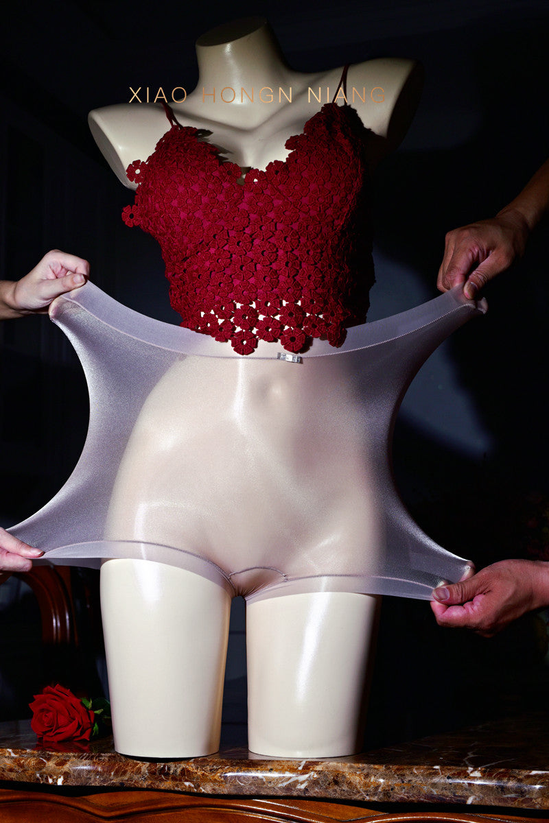 Little Matchmaker200Large Size Men's Silk Smooth Sexy Ultra-Thin Fully Transparent Underwear jj Set of Sexy Boxer Briefs