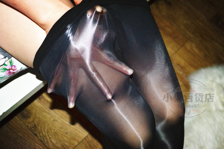 8D Super Shiny Glossy Reflective Socks Silky Smooth One Line T Crotch Nine-Split Crotch Tight-Fitting Slimming Candy Color Pantyhose