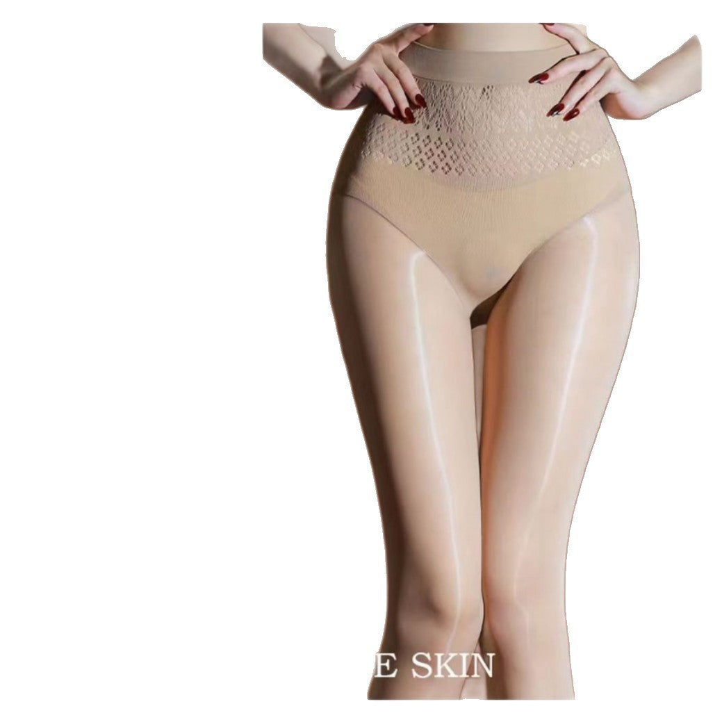 900Breathable Oil Gloss Apple V Sheep Oil Socks Seamless Pantyhose Sheep Oil Socks Mesh Shiny Spring and Autumn Pantyhose