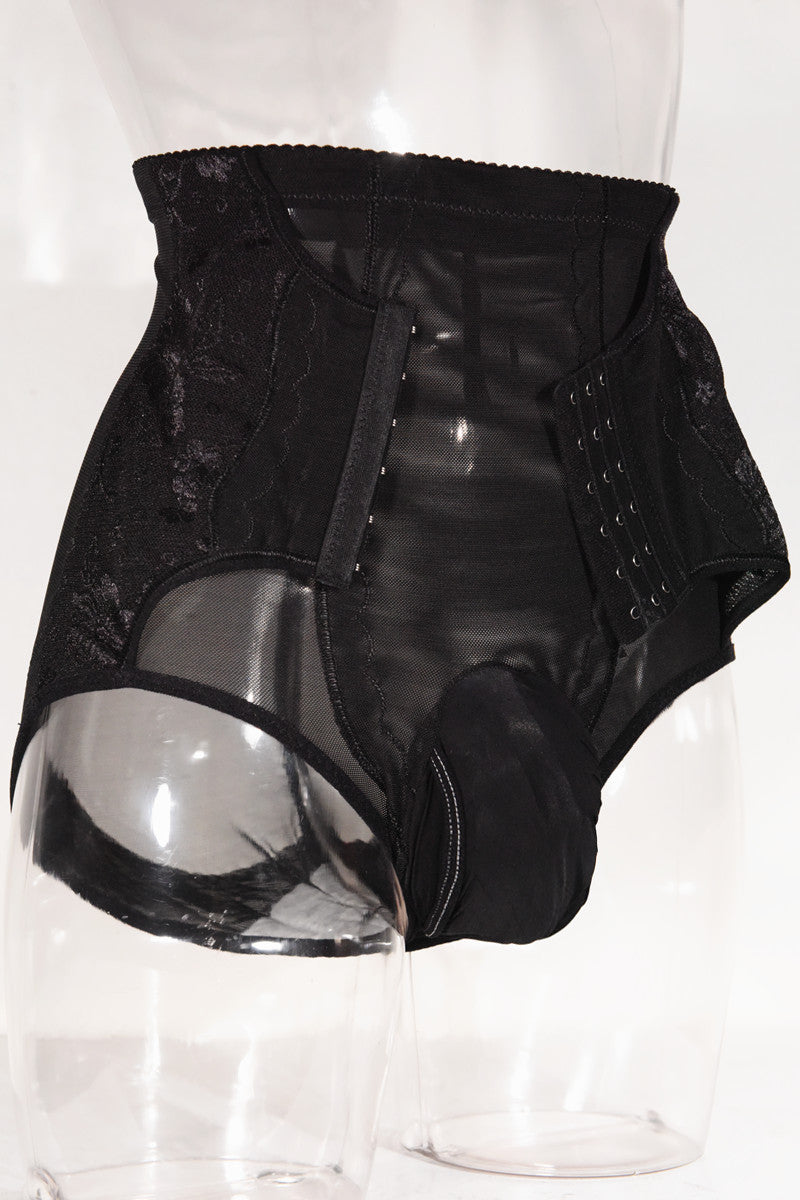 Men's Waist Cincher Underwear Sexy Belt jj Thin High-Waisted Mesh Lace Triangle Shaping Panties