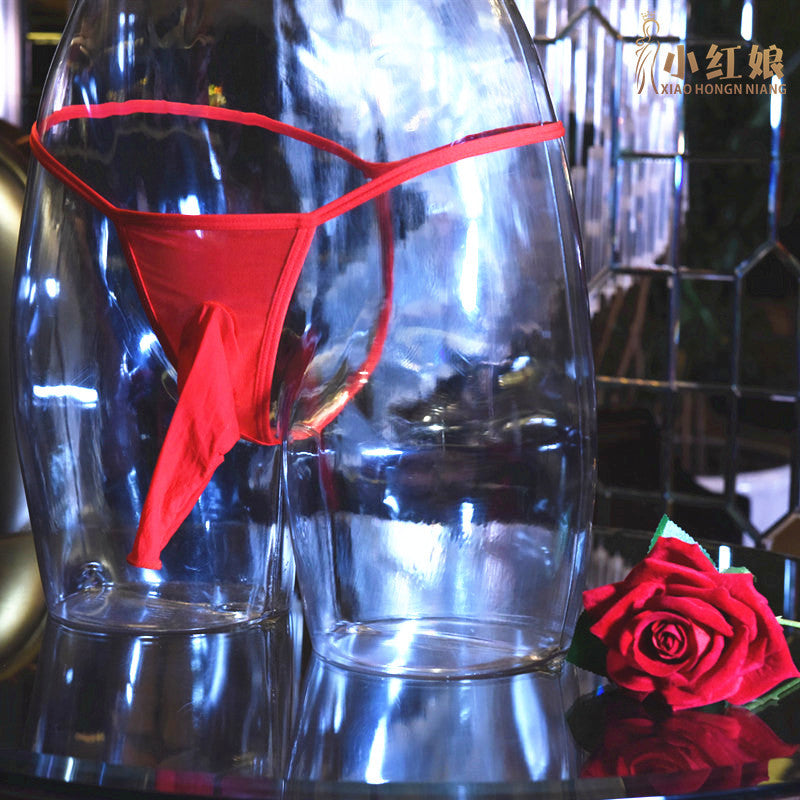 Men's Glossy Thong jj Men's Underwear Elephant T Transparent ultra-thin breathable stockings tight mesh low waist