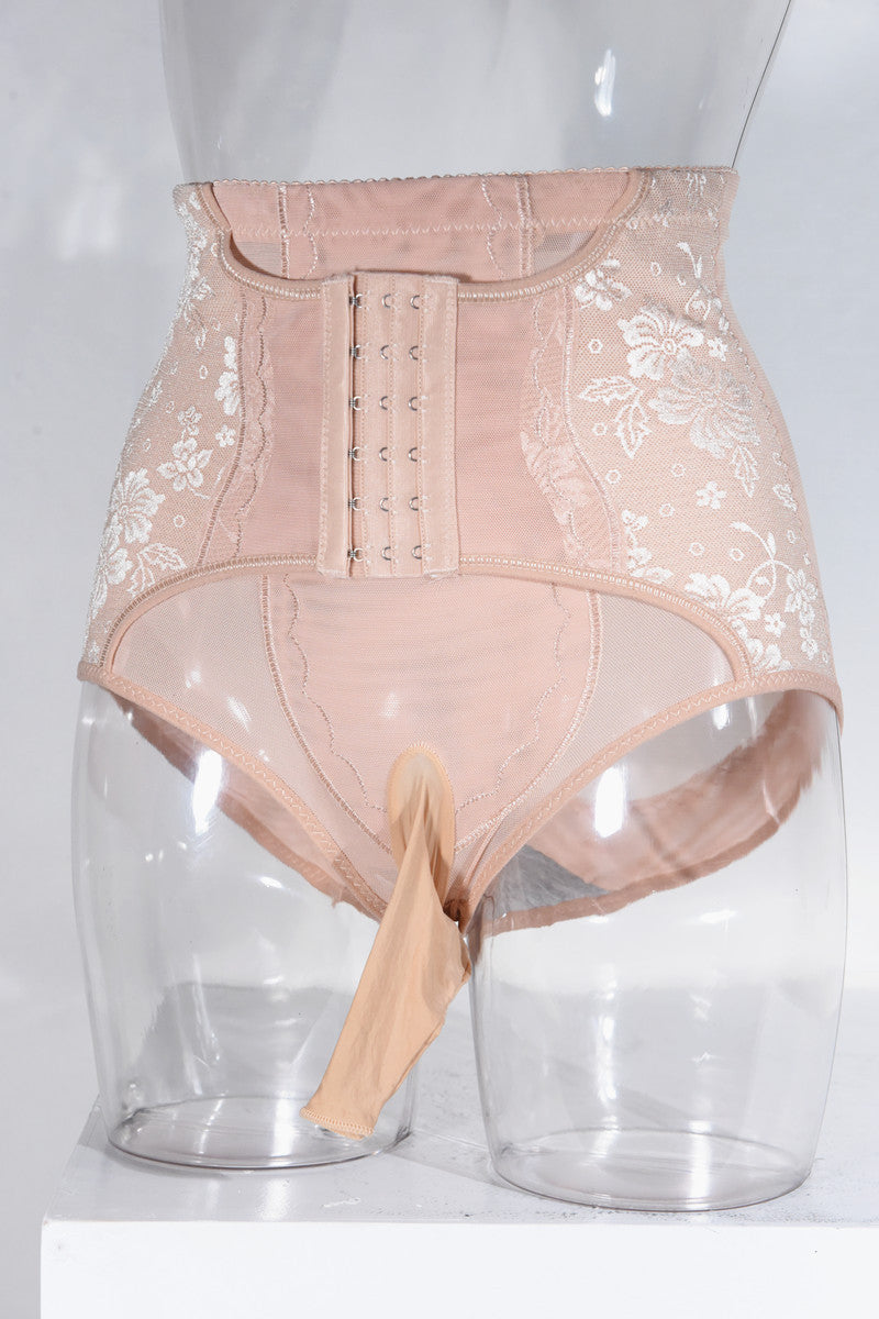 Men's Waist Cincher Underwear Sexy Belt jj Thin High-Waisted Mesh Lace Triangle Shaping Panties