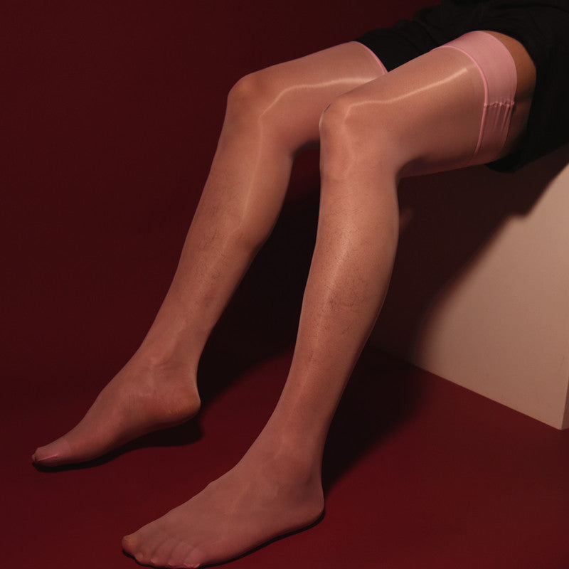 912Silky Smooth Shiny Long Stockings Thin Glossy Base Stockings Shiny Stockings Sexy Men and Women Glossy High Stockings