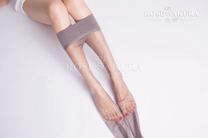 Luo Ying8223Core-spun yarn smooth and seamless360Seamless Plus Size Pantyhose Fully transparent ultra-thin toe caps【Tax Included