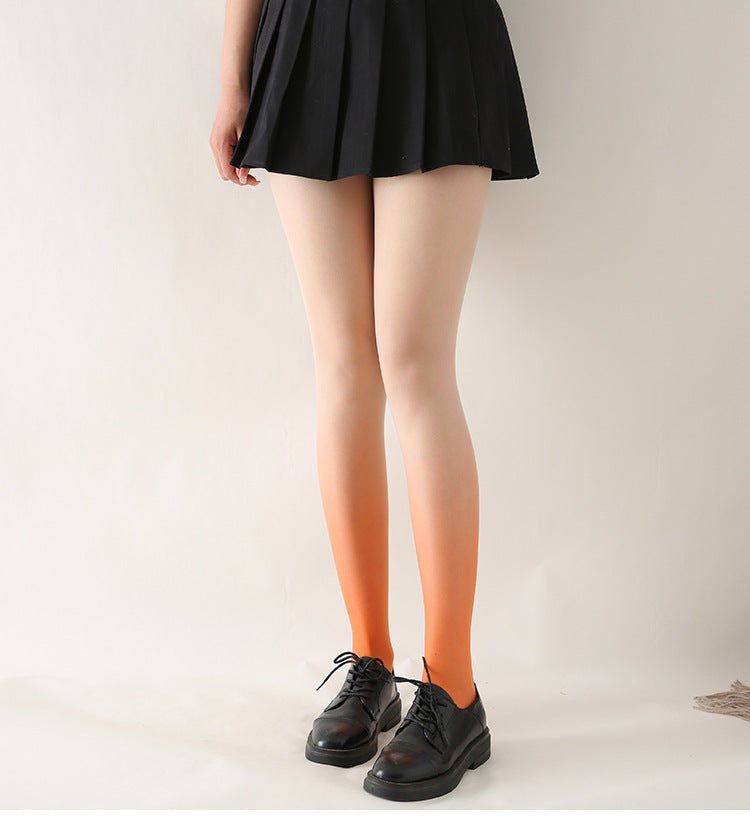 Any Cut Gradient Color Stockings Colorful Anti-Snag Black Gray Pantyhose Women Velvet Gradient Socks Yiwu Warehouse