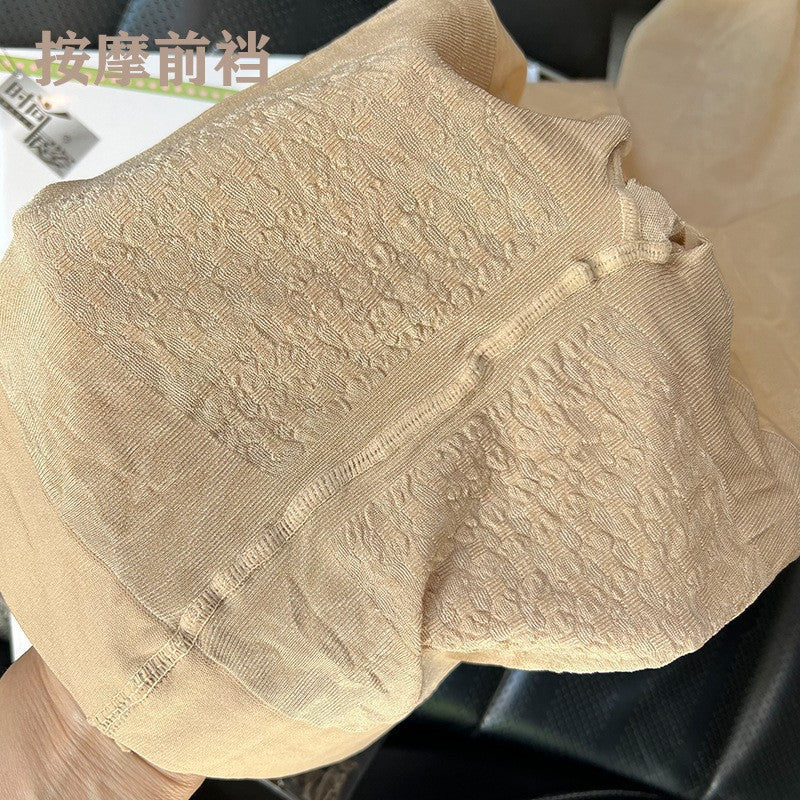 40D Medium Thick Core-spun Silk Massage Crotch Pantyhose Fashionable Show Original Authentic Spandex Sexy Shiny Silky Stockings