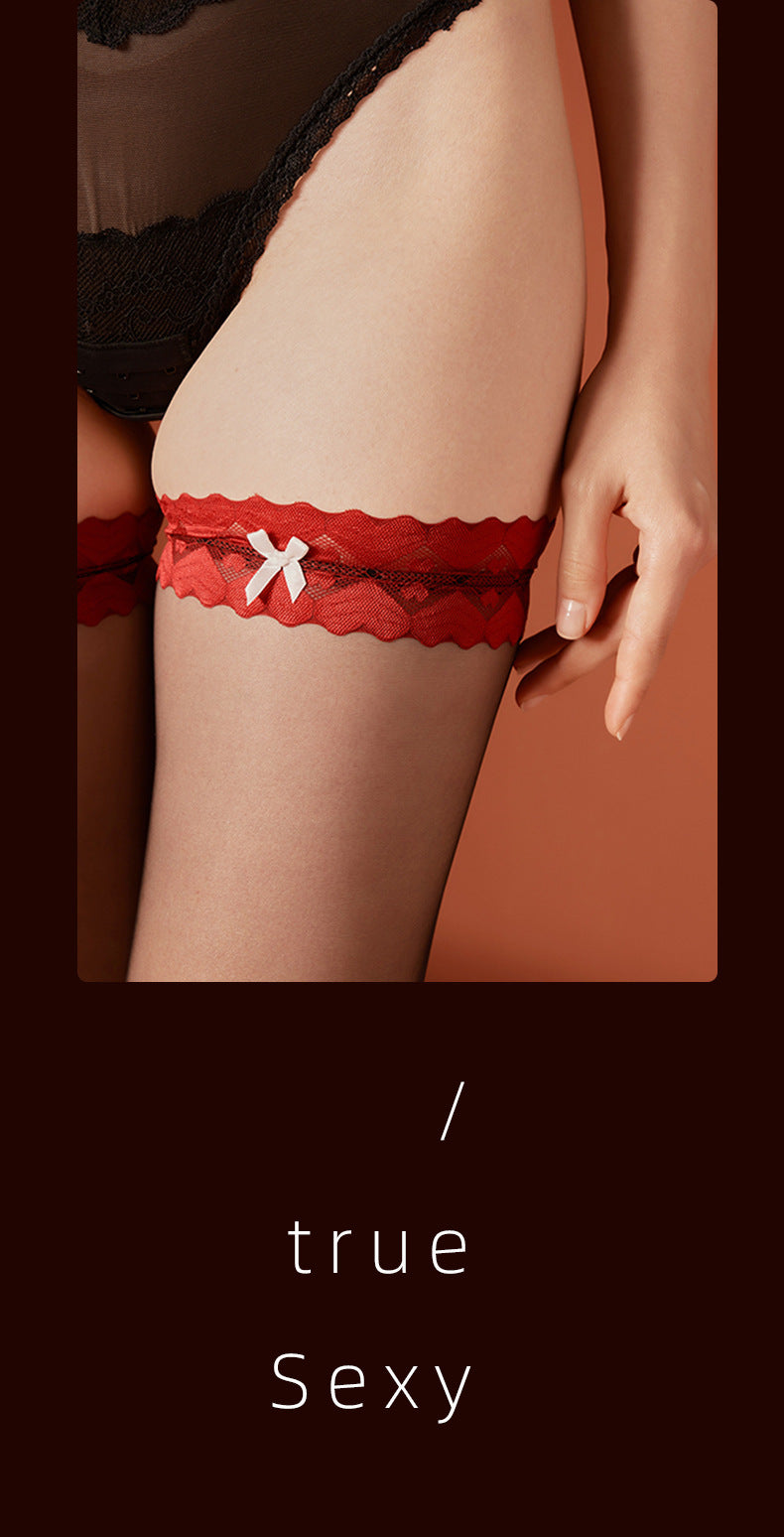 2308Footed Silky Pure Desire Sexy Long Stockings Ultra-Thin Invisible Lace Non-Slip High Tube Over-the-Knee Socks for Summer