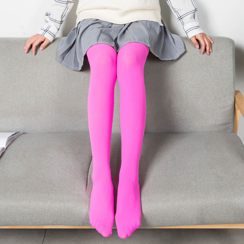 100D Velvet Pantyhose Candy Color with Enhanced Coverage No-show Socks Stall Non-Slip Beautiful Leg Socks