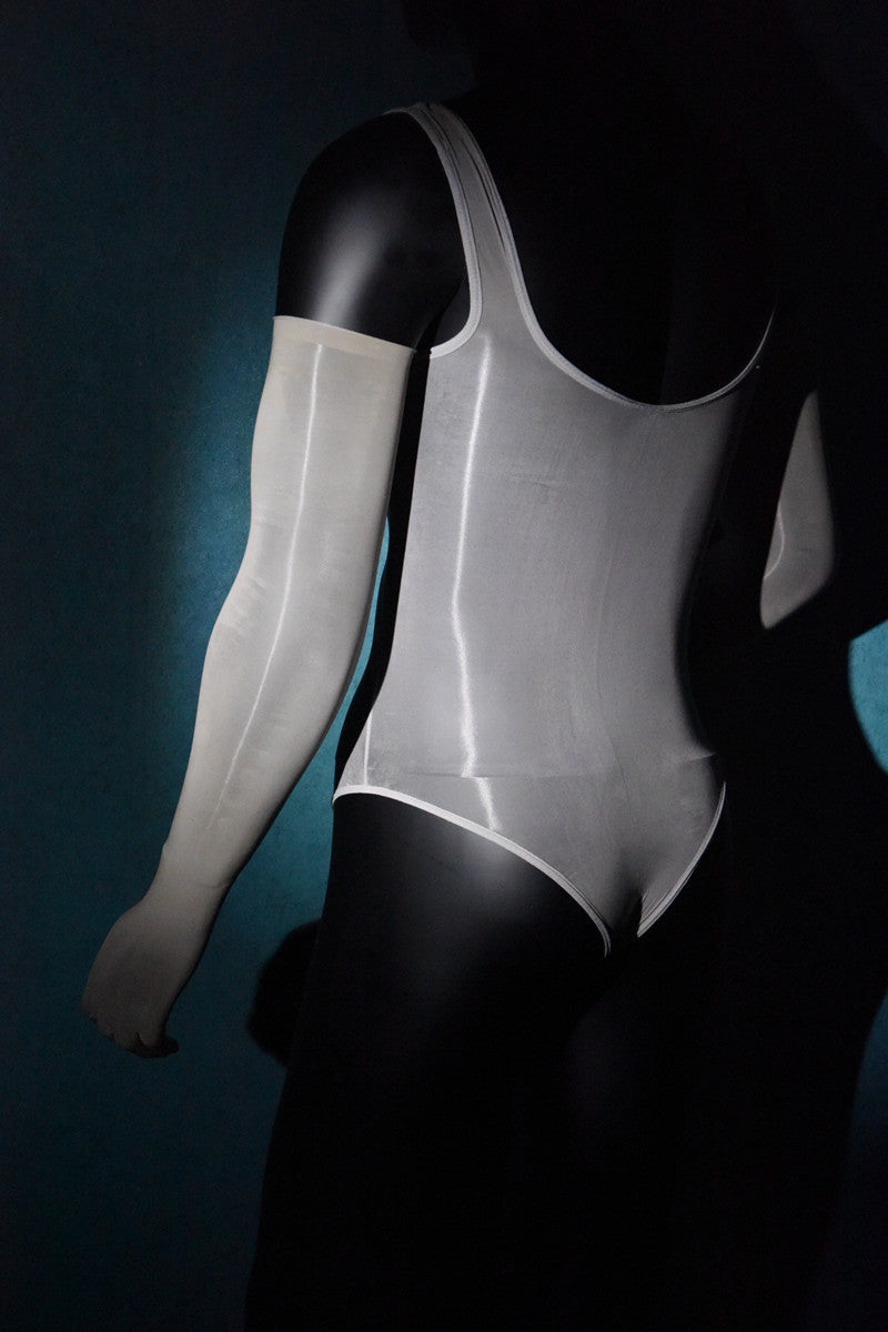 Men's Sexy Stockings Swimsuit Shiny One-piece Suit with jj Set of Fun912Ultra-thin Needle Airplane Socks Tempting Foot Fetish