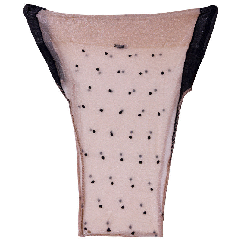 Ultra-thin Glossy Triangle Briefs jj Set1D Polka Dot Fully Transparent Seamless Sexy Silky Wave Point Underwear Plus Size Women's Underwear