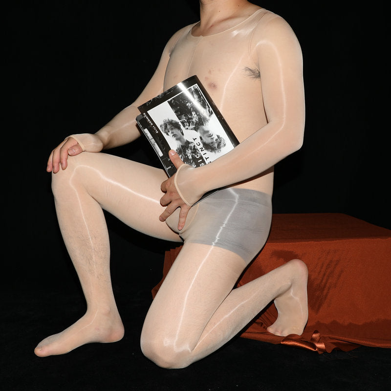 AliExpress Plus Size Shiny Full Body Stockings Bodysuit Shiny912Needle Tape jj Men's Full Body Stockings with Pants Set