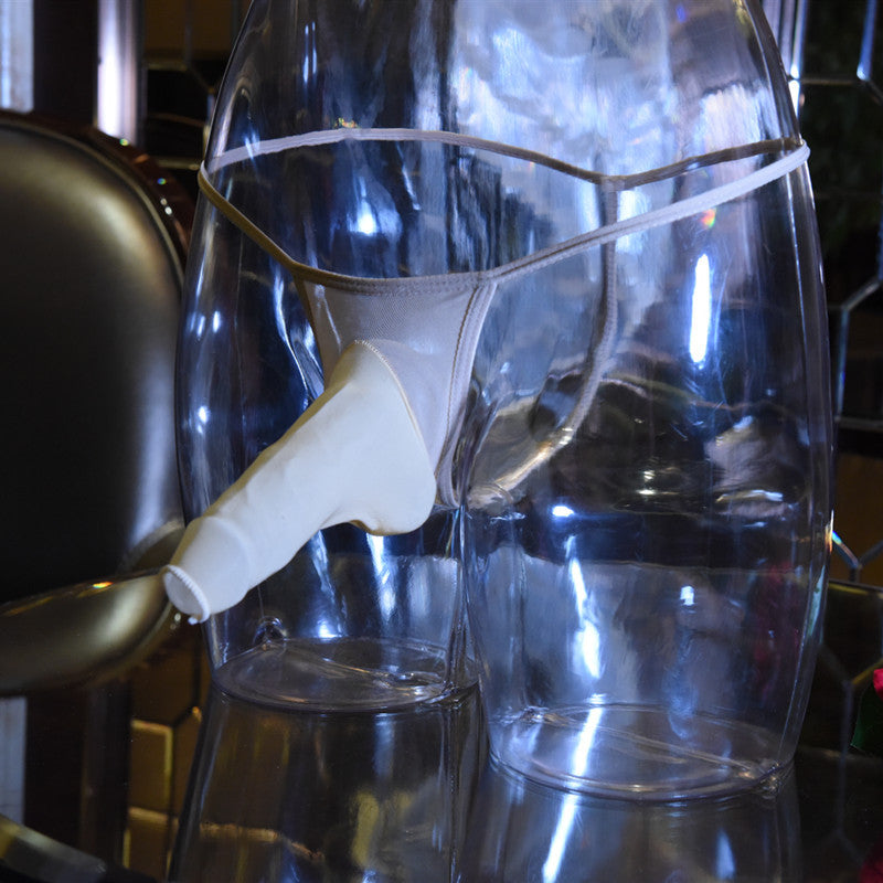 Men's Glossy Thong jj Men's Underwear Elephant T Transparent ultra-thin breathable stockings tight mesh low waist