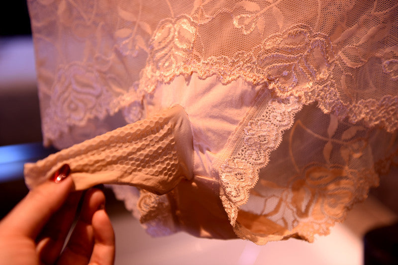 Men's Lace Sexy Underwear Men's Boxer Briefs Breathable Thin Sexy Open Crotch jj Set of Youth Boxer Shorts for Summer