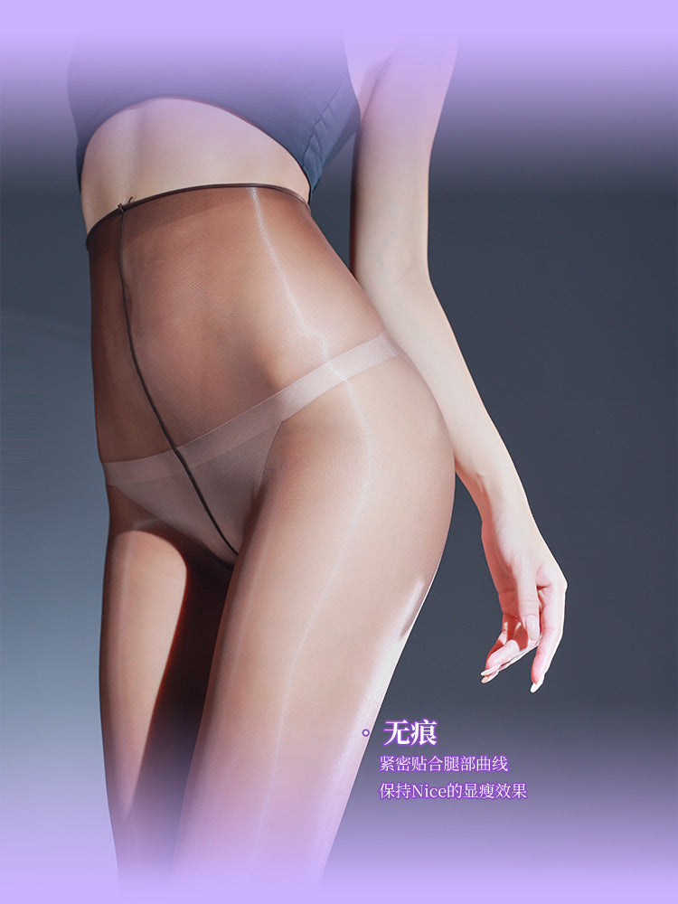 640High Density Needle「Kyoho Jelly」One-Line Open Crotch Glossy Stockings Ultra-Thin Smooth Shiny Transparent Pantyhose