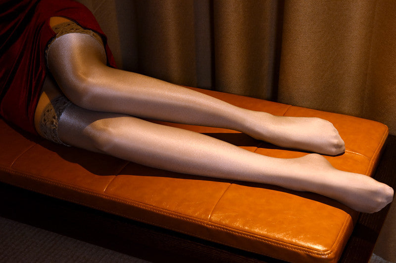 70D Sherbin Long Stockings Women's Silicone Non-Slip Long Stockings Black Silk Lace Hip Lift Shaping Bare Legs