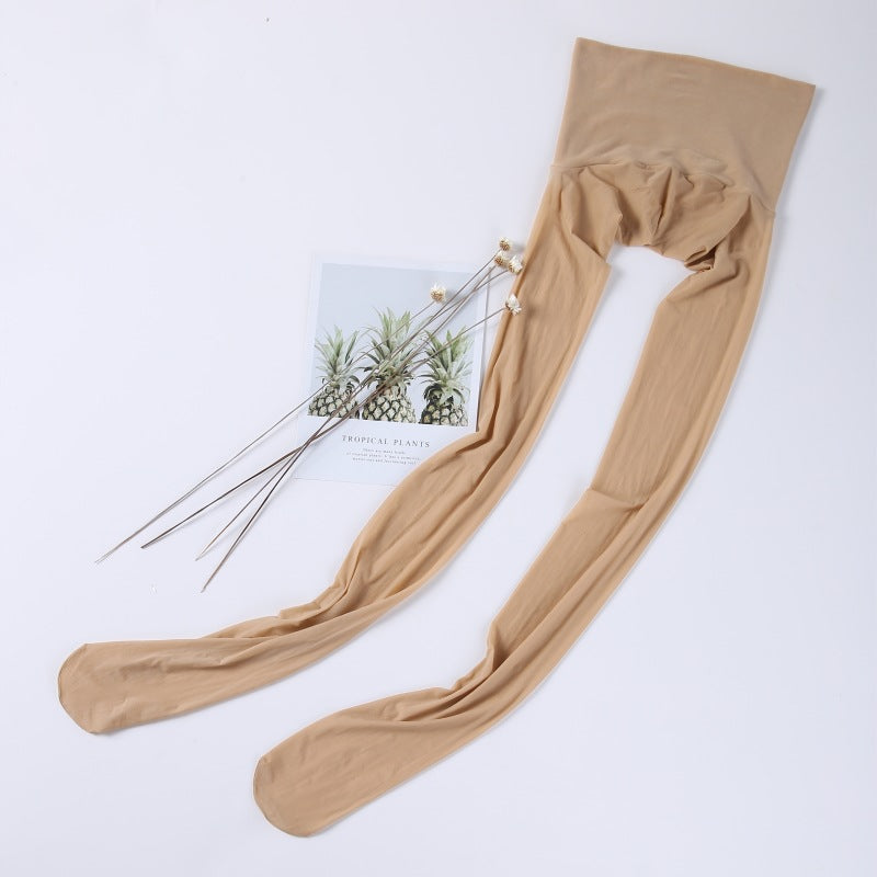 15D Horse Oil Socks 360Seamless High Waist Thin Anti-Snagging Steel Stockings Nude Color Bare Leg Invisible Stockings Female