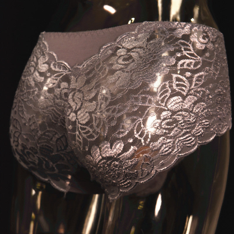 Little Red Luxury Men's Underwear Breathable Lace Sexy Briefs Pure Cotton Plus Size U Pouch Bag Underwear Shorts