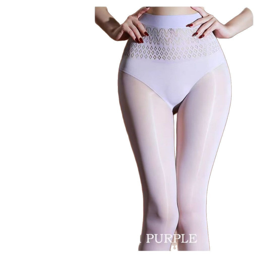 900Breathable Oil Gloss Apple V Sheep Oil Socks Seamless Pantyhose Sheep Oil Socks Mesh Shiny Spring and Autumn Pantyhose