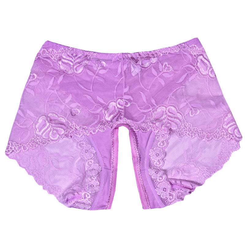 Lace Panties for Women Mid-Waist Temptation Hip Lift Pure Cotton Crotch Triangle Panties Women's Underwear Lace Trim Hip-Hugging Breathable Sexy Lace