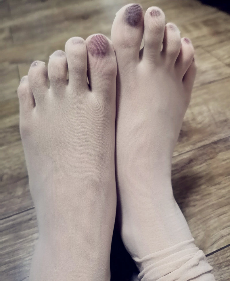 Men's Pantyhose Stockings Bare Legs Five Fingers360Seamless Full Transparent Anti-Snag Invisible Toe Separator for Summer