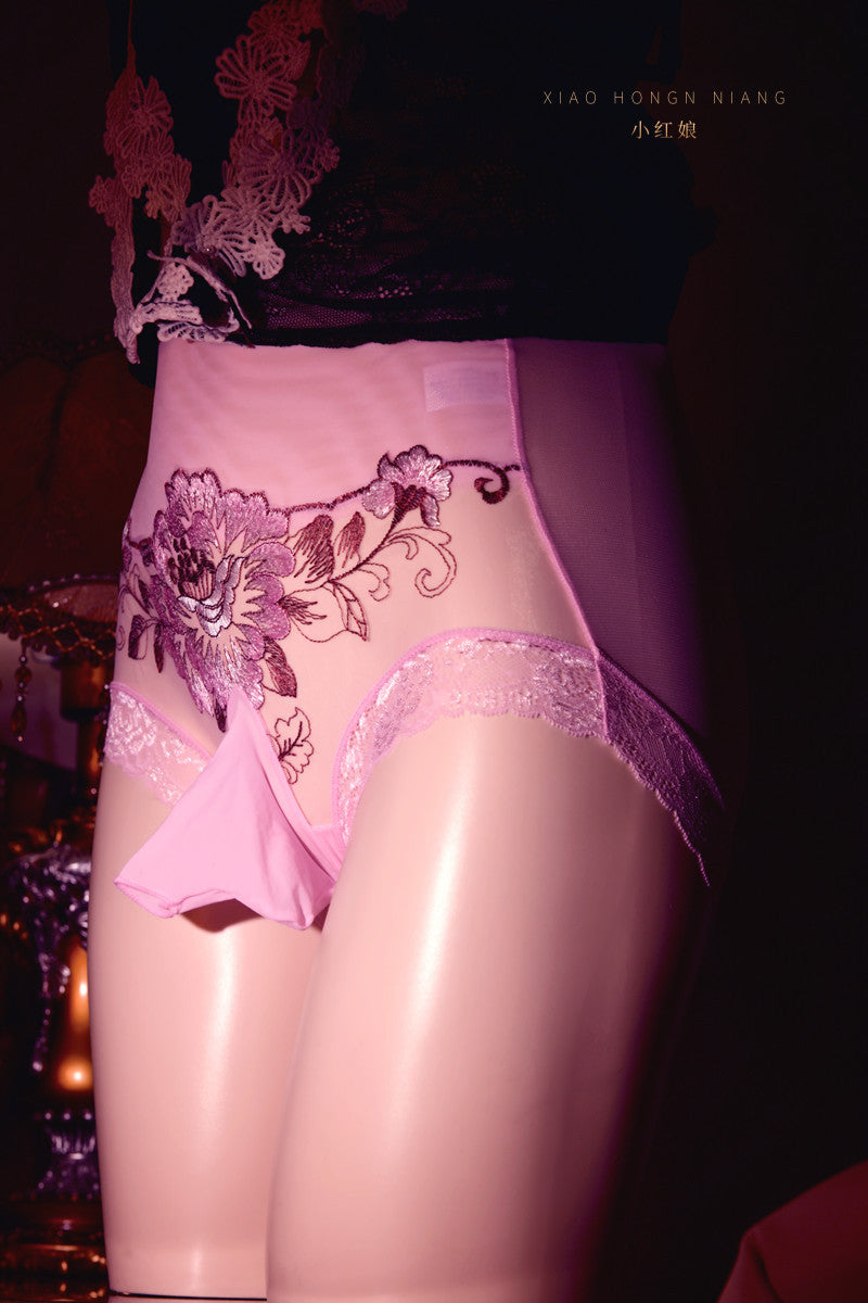 Japanese Style Floral Sexy Lace Underwear for Men jj Set of Butt-Lifting Thin Sexy Transparent Bullet-Resistant Separate Triangle Panties