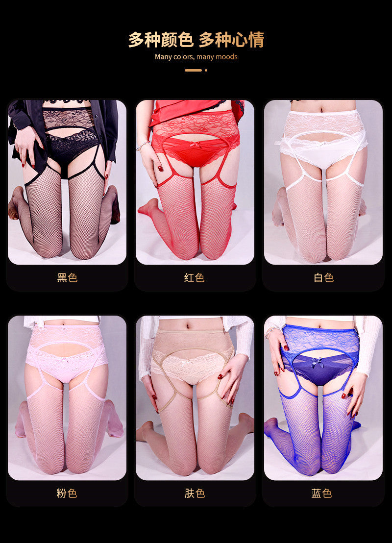 Little Matchmaker Sexy Garter Stockings Lingerie Fishnet Stockings Sexy Non-Slip One-Piece Stockings Nurse Flight Attendant Black Stockings Wholesale