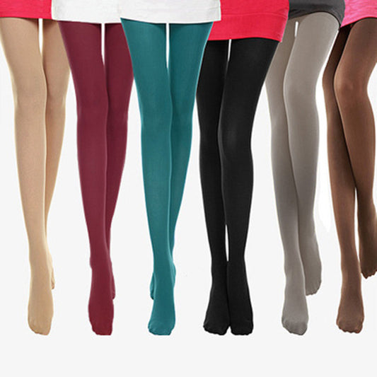 100D Velvet Pantyhose Candy Color with Enhanced Coverage No-show Socks Stall Non-Slip Beautiful Leg Socks