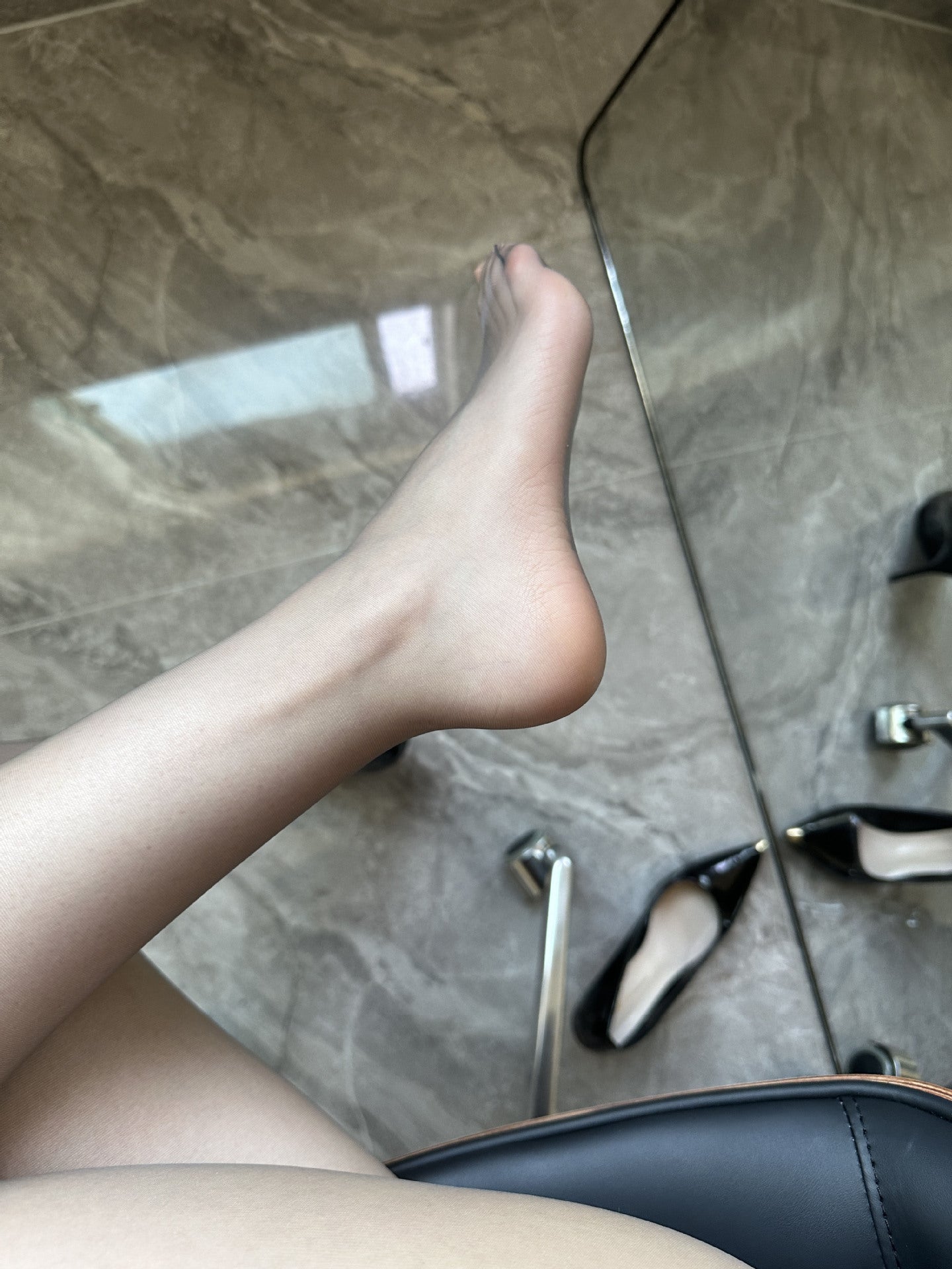 0D Ultra-thin Transparent Black Floral Silk Stockings7.6Small Size Upgraded Silky Smooth Light Black145-165cm