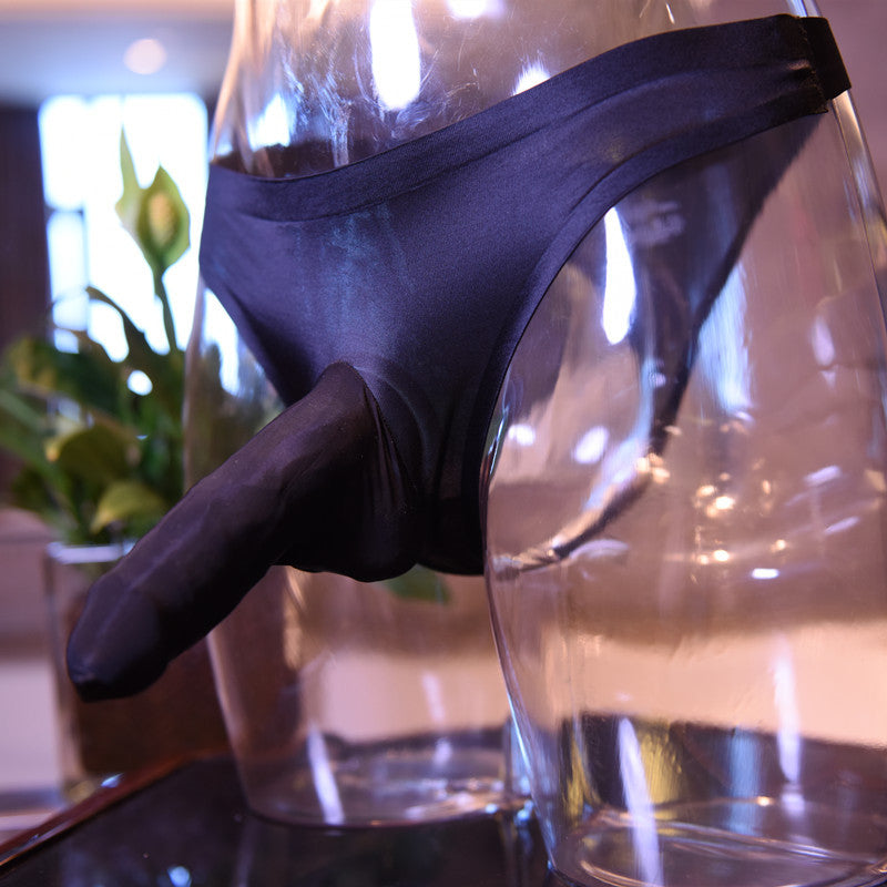 Traceless jj Underwear Ice Silk Thong Low Waist Youth Solid Color Briefs Factory Direct Tight Breathable Comfortable Men's