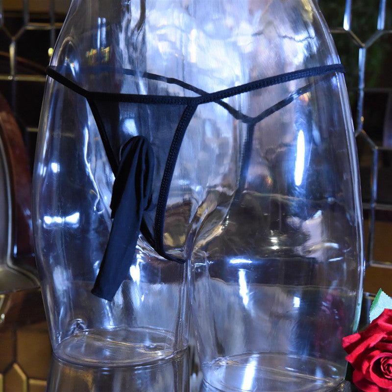 Men's Glossy Thong jj Men's Underwear Elephant T Transparent ultra-thin breathable stockings tight mesh low waist