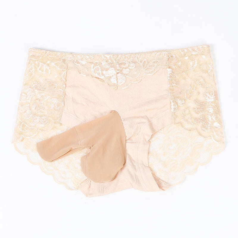 Men's Underwear Summer Sexy Belt jj Set of Gun Bullet Separation Lace Low Waist Triangle Underwear for Men, Sexy Large Size, Breathable