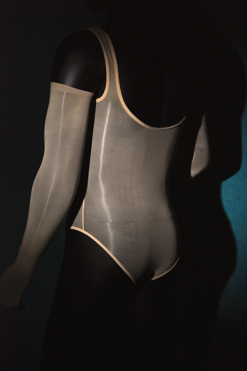 Men's Sexy Stockings Swimsuit Shiny One-piece Suit with jj Set of Fun912Ultra-thin Needle Airplane Socks Tempting Foot Fetish