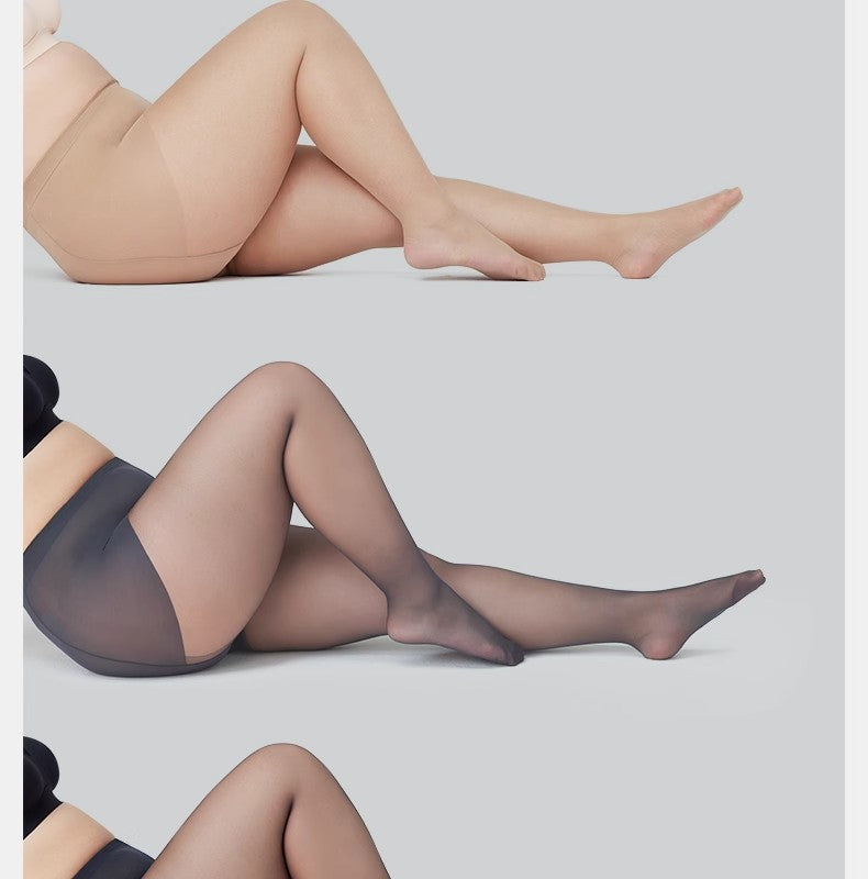 10D Really Large Size Silk Stockings for Plus Size mm Black Silk Glossy Leggings for Women, Spring and Autumn High Elasticity, Plus Size, Non-Slip, Skin-Enhancing Gray Silk, Summer Thin