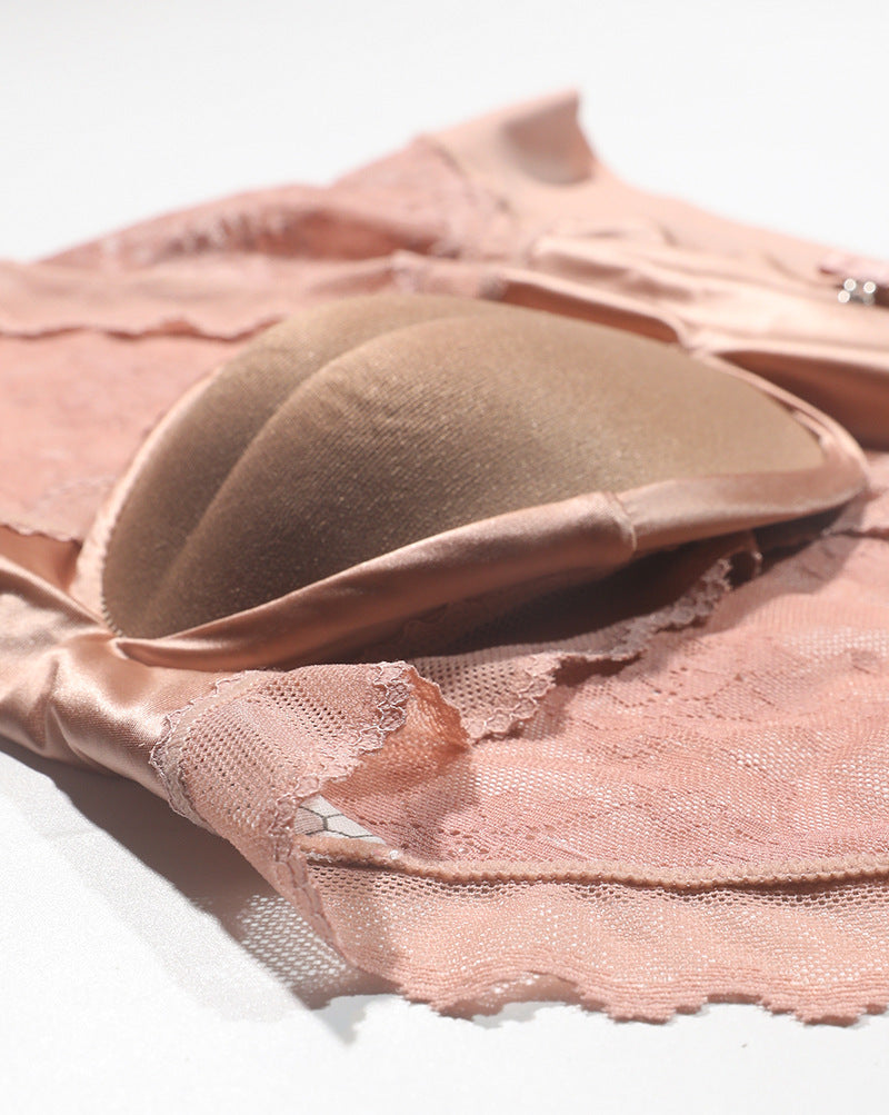 Cross-border Hot-Selling Low-Waist Sexy Lace Fake Vagina Hidden jj Underwear Briefs Transvestite Men and Women Cross-dressing Underwear