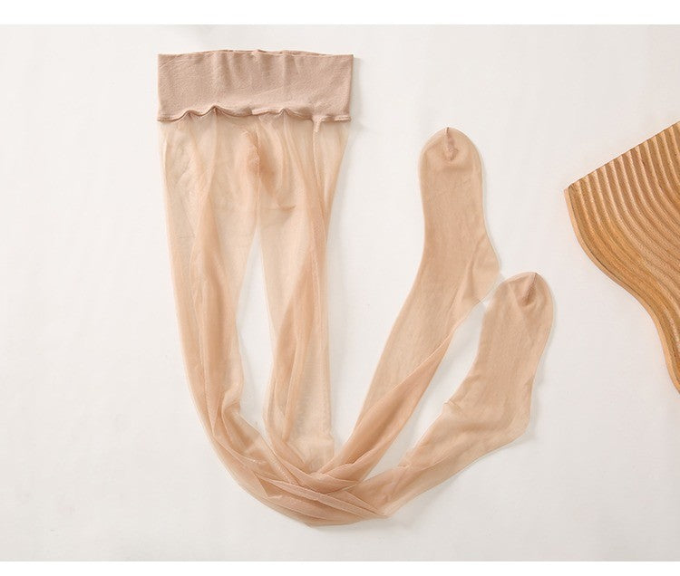 0D Transparent file360Ultra-thin Seamless Stockings Summer Thin Full Transparent Women's Socks Toe Transparent Seamless Pantyhose