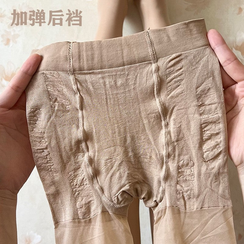 40D Medium Thick Core-spun Silk Massage Crotch Pantyhose Fashionable Show Original Authentic Spandex Sexy Shiny Silky Stockings