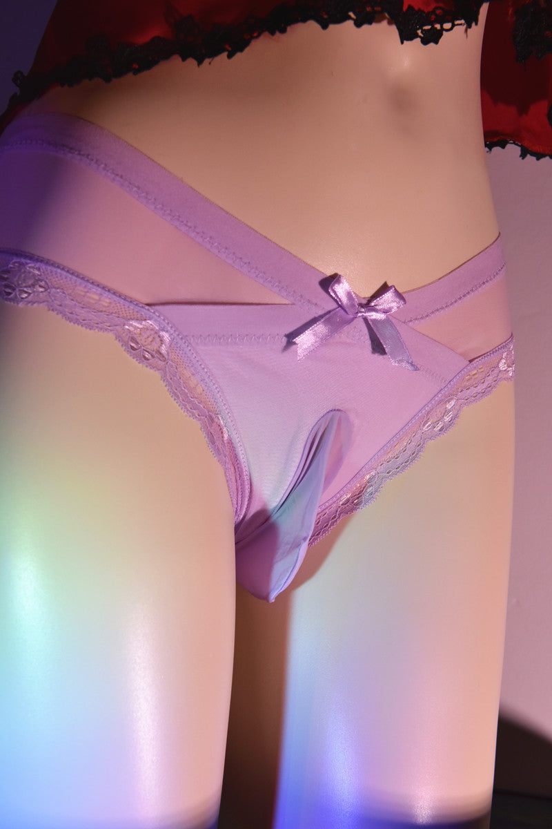 Men's Plus Size Japanese Style Underwear Couple Masturbation Bullet Separation Transparent Triangle Lace jj Transvestite Panties